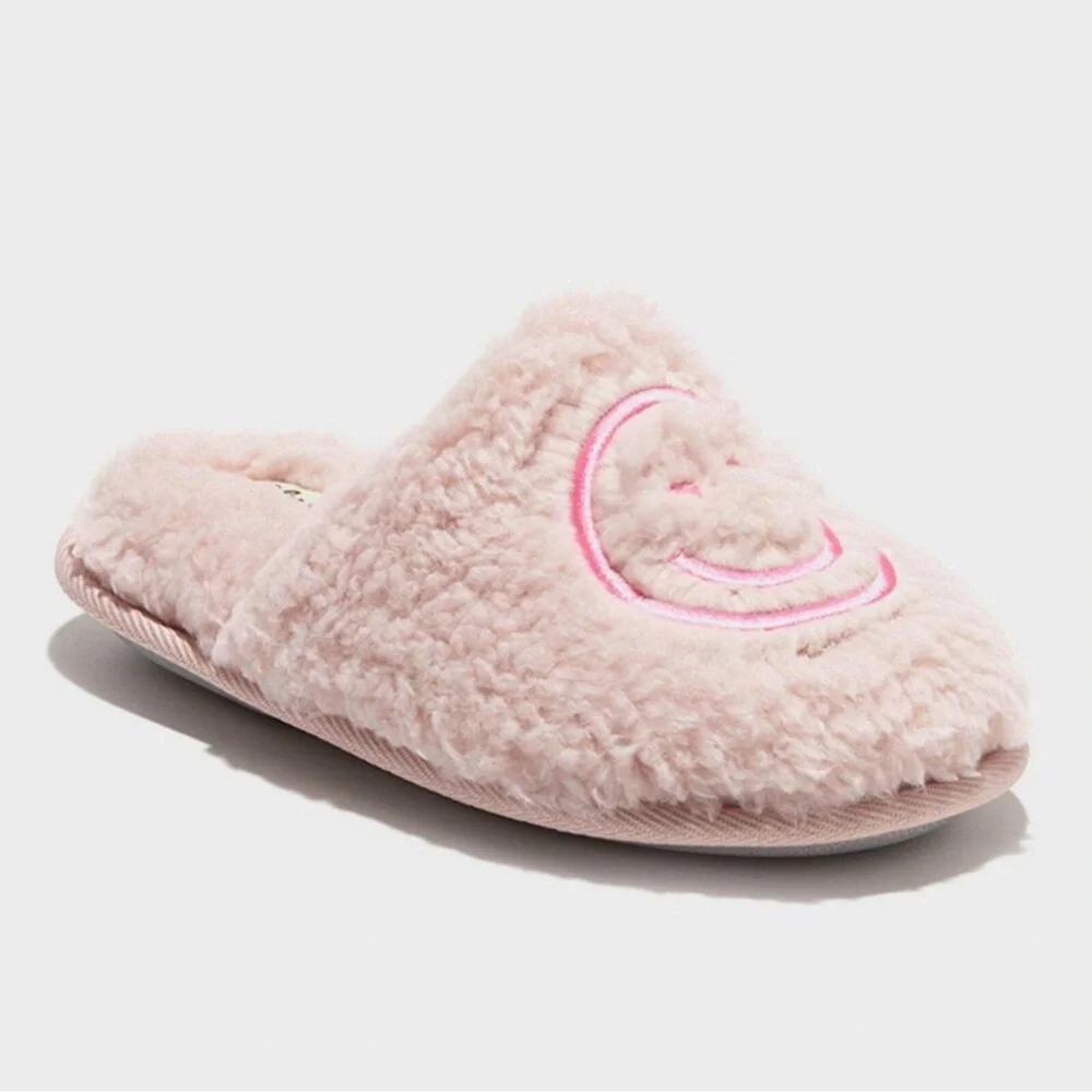 Nwt Kids' Happy Face Slide Slippers dluxe by dearfoams